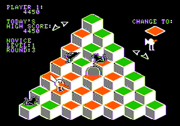J-Bird Apple II Screenshot: Lots of black cats here, that could be trouble!