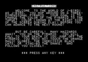 J-Bird for Apple II - Game instructions, part 1.