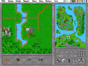 Warlords II for IBM PC/Compatibles - The main game screen.