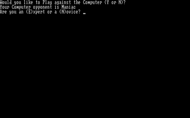 High Rollers IBM PC/Compatibles Screenshot: Play against the computer or with another player