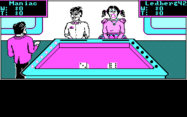 High Rollers IBM PC/Compatibles Screenshot: ...and we have a dice roll