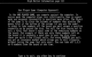 High Rollers for IBM PC/Compatibles - Instructions, #2