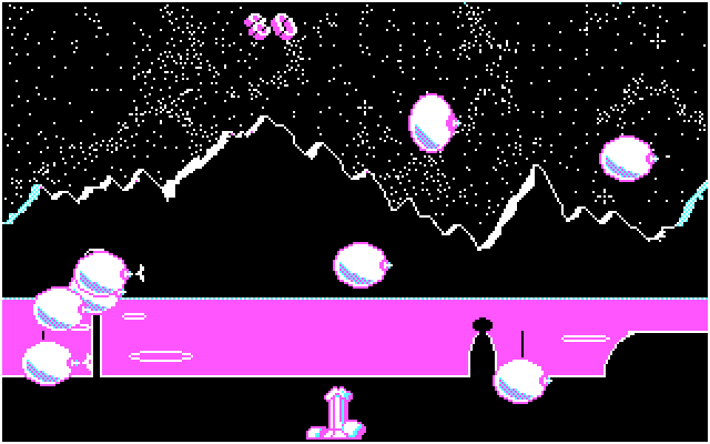 Astrotit IBM PC/Compatibles Screenshot: Gameplay on the first level.