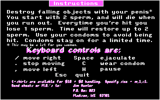 Astrotit IBM PC/Compatibles Screenshot: Instructions part 2.