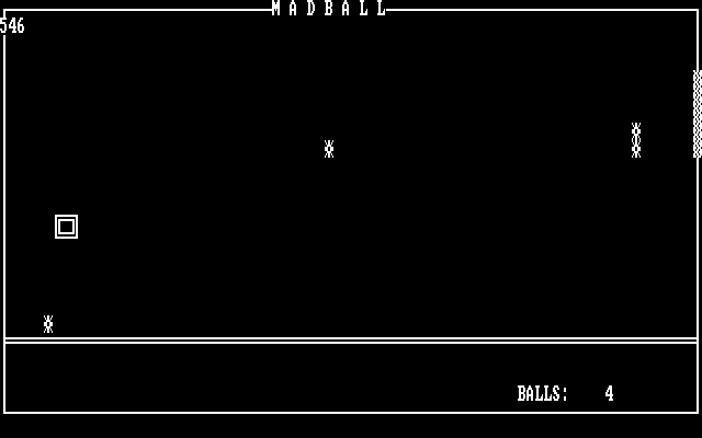 Madball IBM PC/Compatibles Screenshot: Four madballs to dodge...