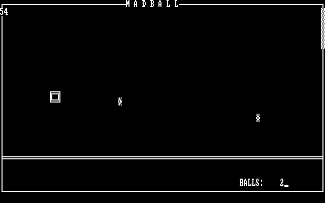 Madball IBM PC/Compatibles Screenshot: There are now two madballs to dodge!