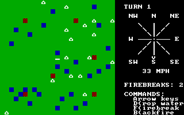 Fire Fighter IBM PC/Compatibles Screenshot: Starting the game.