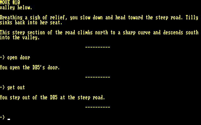 James Bond 007: Goldfinger IBM PC/Compatibles Screenshot: I survived the car chase...