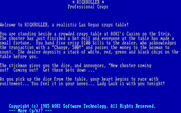 Highroller: Professional Craps for IBM PC/Compatibles - Game introduction.