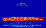 Highroller: Professional Craps for IBM PC/Compatibles - Title screen.