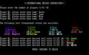 International Bridge Contractors for IBM PC/Compatibles - Setting up the players; ready to begin?