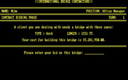 International Bridge Contractors for IBM PC/Compatibles - Enter a bid for this bridge?