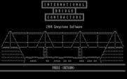 International Bridge Contractors for IBM PC/Compatibles - Title screen.