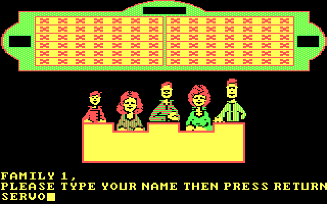 Family Feud IBM PC/Compatibles Screenshot: Please enter your name.
