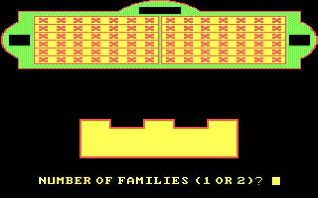 Family Feud IBM PC/Compatibles Screenshot: Setting up a new game.