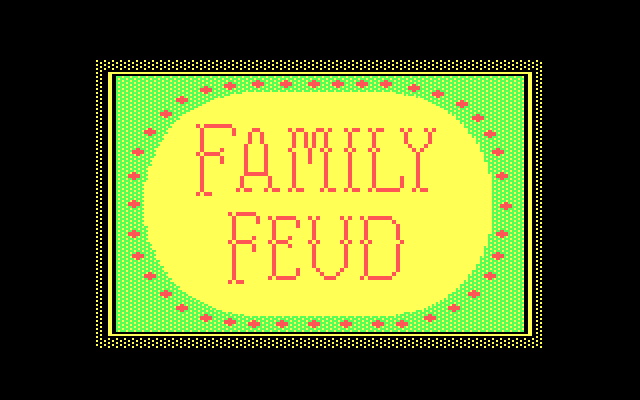 Family Feud IBM PC/Compatibles Screenshot: Title screen 2.