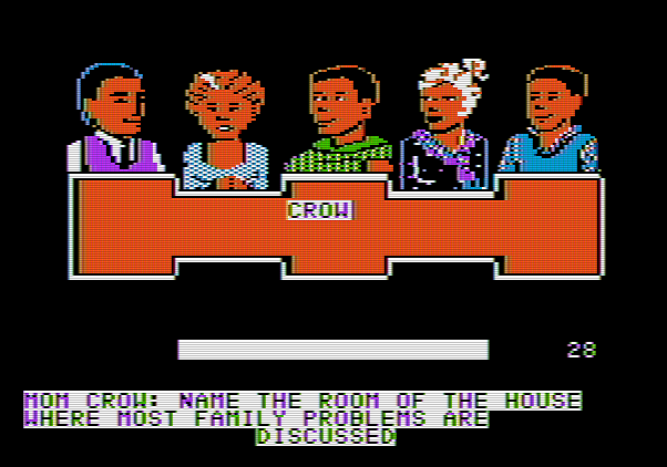 Family Feud Apple II Screenshot: Enter your response...