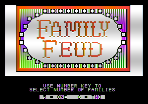 Family Feud Apple II Screenshot: How many players?