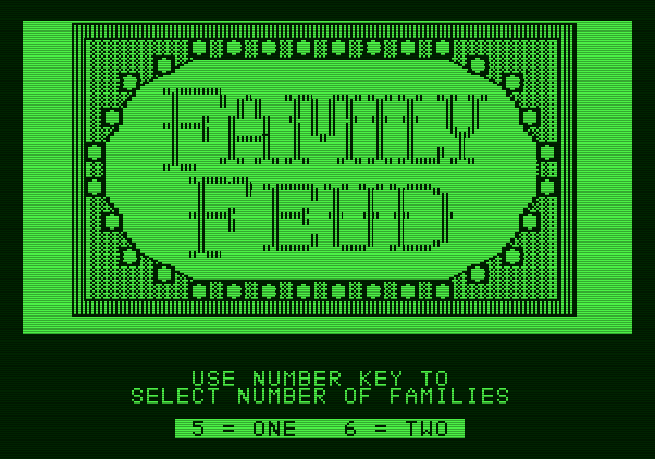 Family Feud Apple II Screenshot: How many players?
