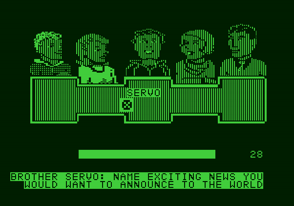 Family Feud Apple II Screenshot: One strike so far...can you come up with an answer?