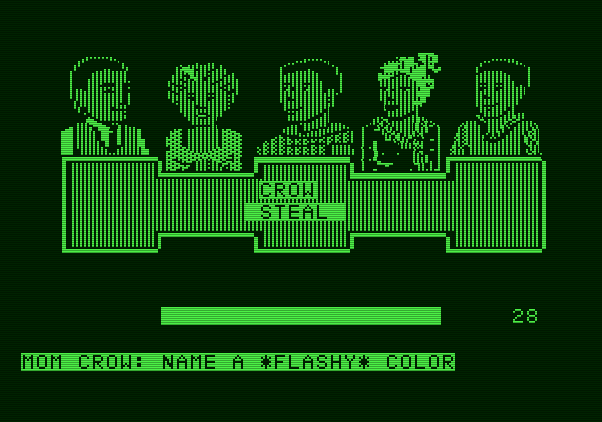 Family Feud Apple II Screenshot: Think you can steal?