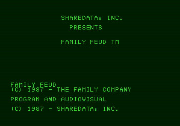 Family Feud for Apple II - Title screen 1.