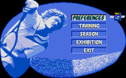 Advantage Tennis for IBM PC/Compatibles - The main menu.