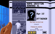 Advantage Tennis for IBM PC/Compatibles - Ranking information.
