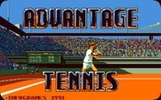 Advantage Tennis for IBM PC/Compatibles - Title screen.