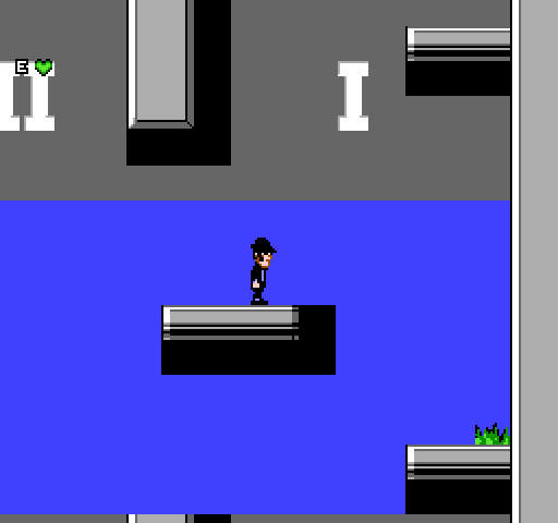 Blues Brothers, The NES / Famicom Screenshot: Is there anyway to reach that platform from here?