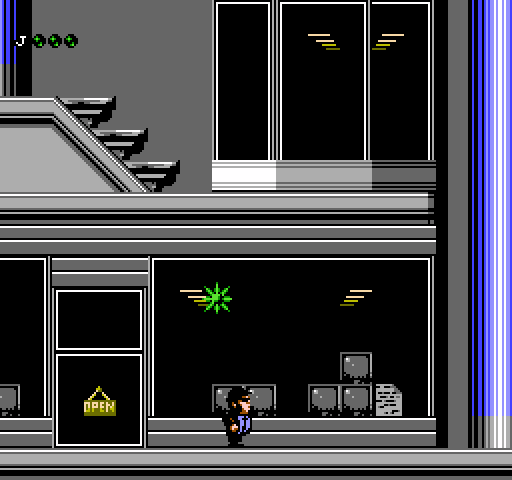 Blues Brothers, The NES / Famicom Screenshot: Avoid this green things!