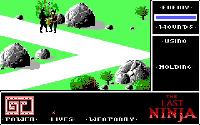 Last Ninja, The IBM PC/Compatibles Screenshot: Under attack!