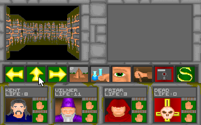 Ancients 1: Death Watch IBM PC/Compatibles Screenshot: Exploring the sewar maze.