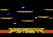 Joust for Atari 5200 - Blue buzzards are the most difficult of the opponents.
