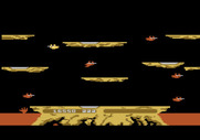 Joust for Atari 5200 - Don't fall into the lava once the bridge is gone!