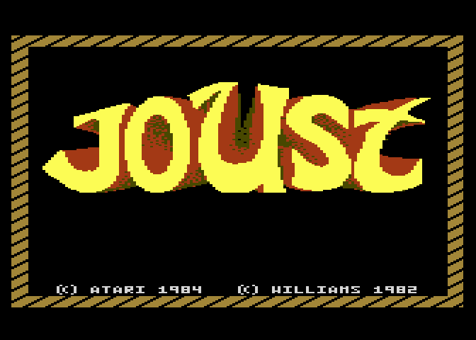 Joust Atari 7800 Screenshot: Title screen.
