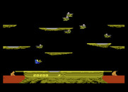 Joust for Atari 7800 - The silver riders are more difficult to defeat than the red ones.