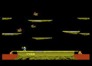 Joust for Atari 7800 - The bridge eventually gets burned away...don't fall in the lava!