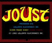 Joust for Arcade - Title screen.
