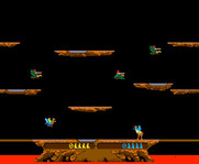 Joust for Arcade - Start of a two player game.