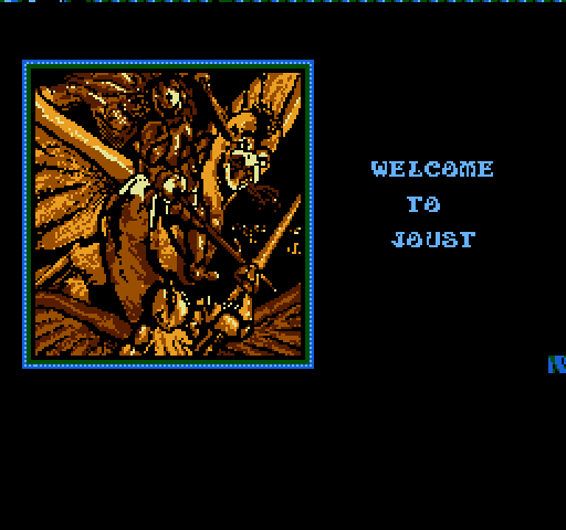 Joust NES / Famicom Screenshot: Welcome to Joust!
