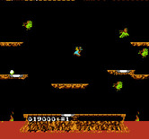 Joust for NES / Famicom - Some platforms disappear on later rounds.