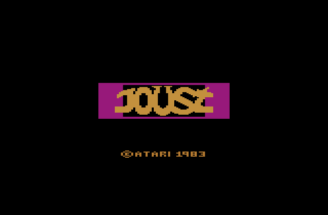 Joust Atari 2600 Screenshot: Title screen.