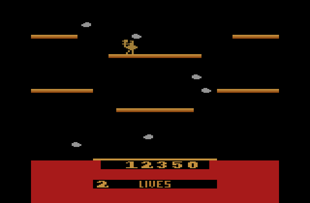 Joust Atari 2600 Screenshot: Starting an egg wave.
