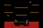 Joust for Atari 2600 - Starting a two player game.