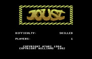 Joust for Commodore 64 - Title screen.