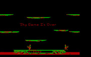 Joust for IBM PC/Compatibles - Game over.