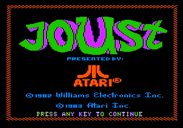 Joust Apple II Screenshot: Test shot 1.