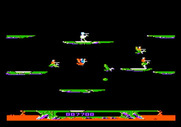 Joust for Apple II - When you reach the third level the bridge across the lava disappears.