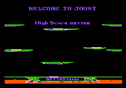 Joust for Apple II - Game over; here's the high score.